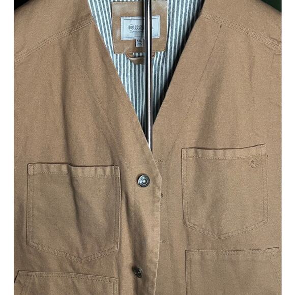 Blue Ranchwear Mens solid button-down duck canvas vest size xxl NWOT - Picture 2 of 5